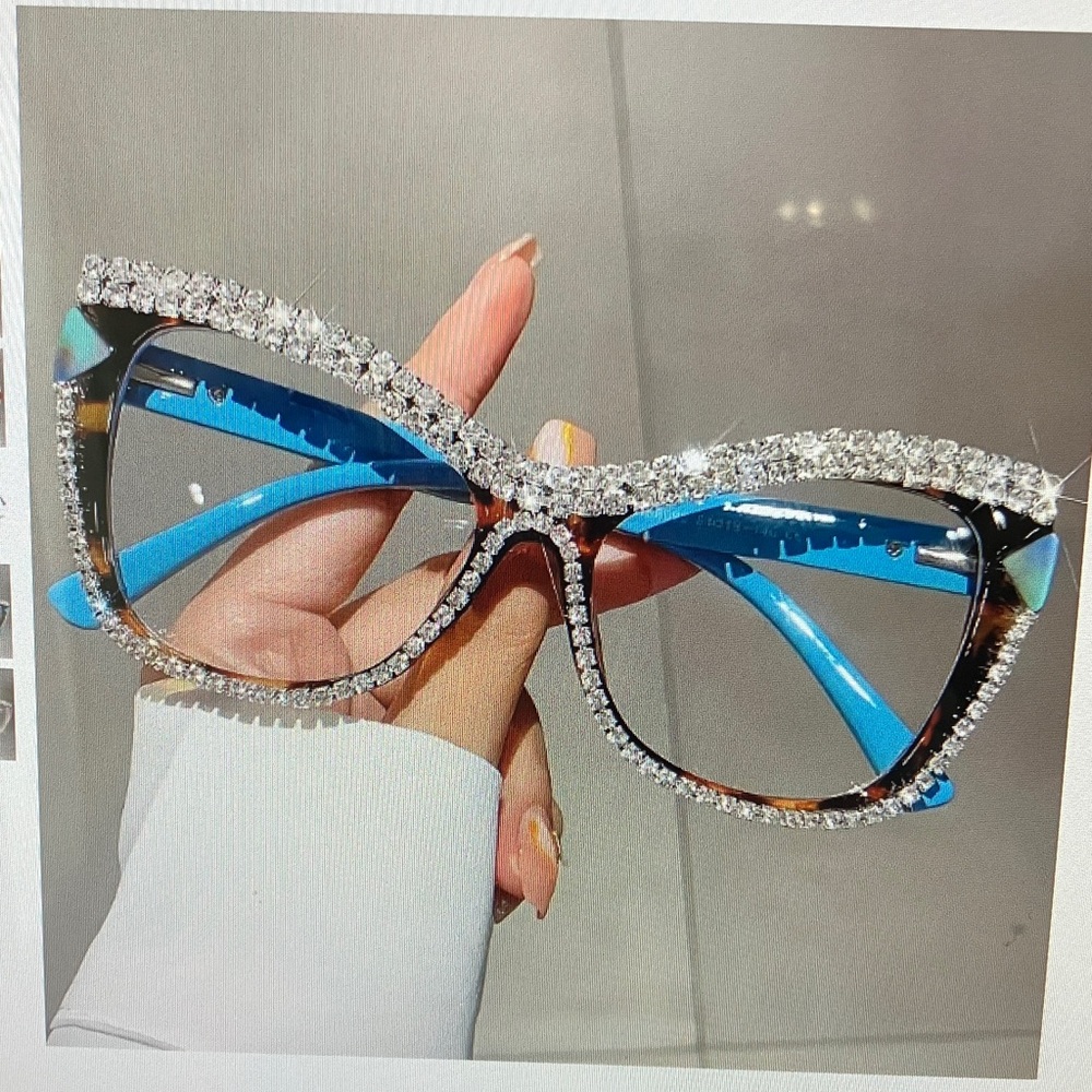 Woman’s elegant glasses, anti-blue light
